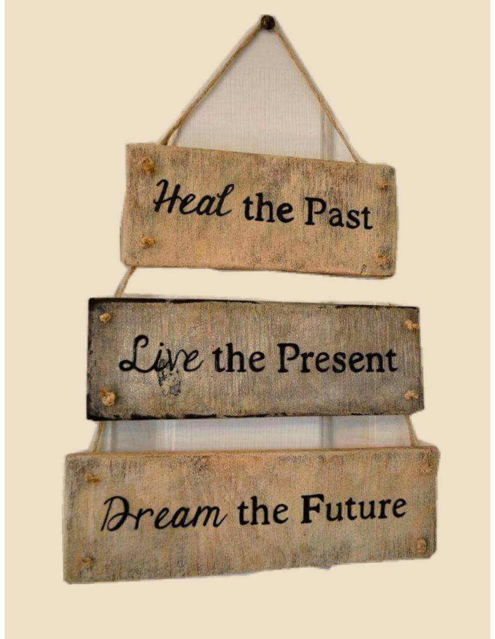 Antiqued Script Three-Tier Mindfulness Plaque
