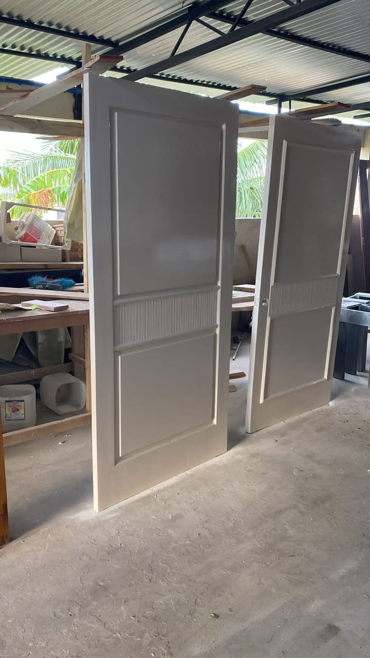 Fluted Two-Panel Lacquered Interior Doors
