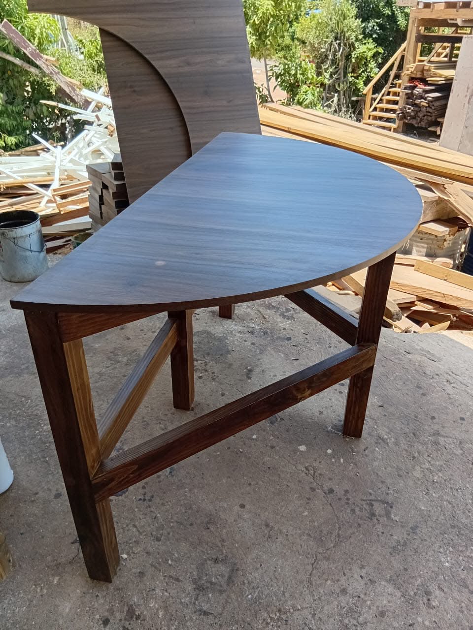 Demi-Lune Wall Console / Half-Round Table